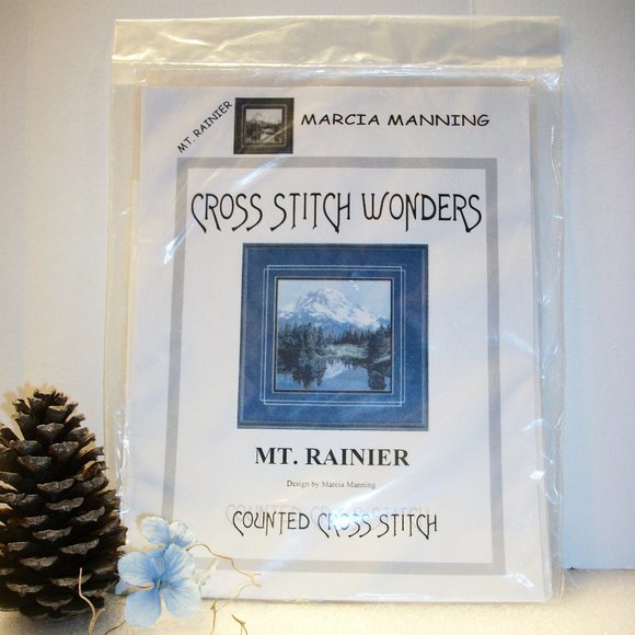 Marcia Manning MT. RANIER Counted Cross Stitch Kit Chart Thread Needle - Picture 1 of 6